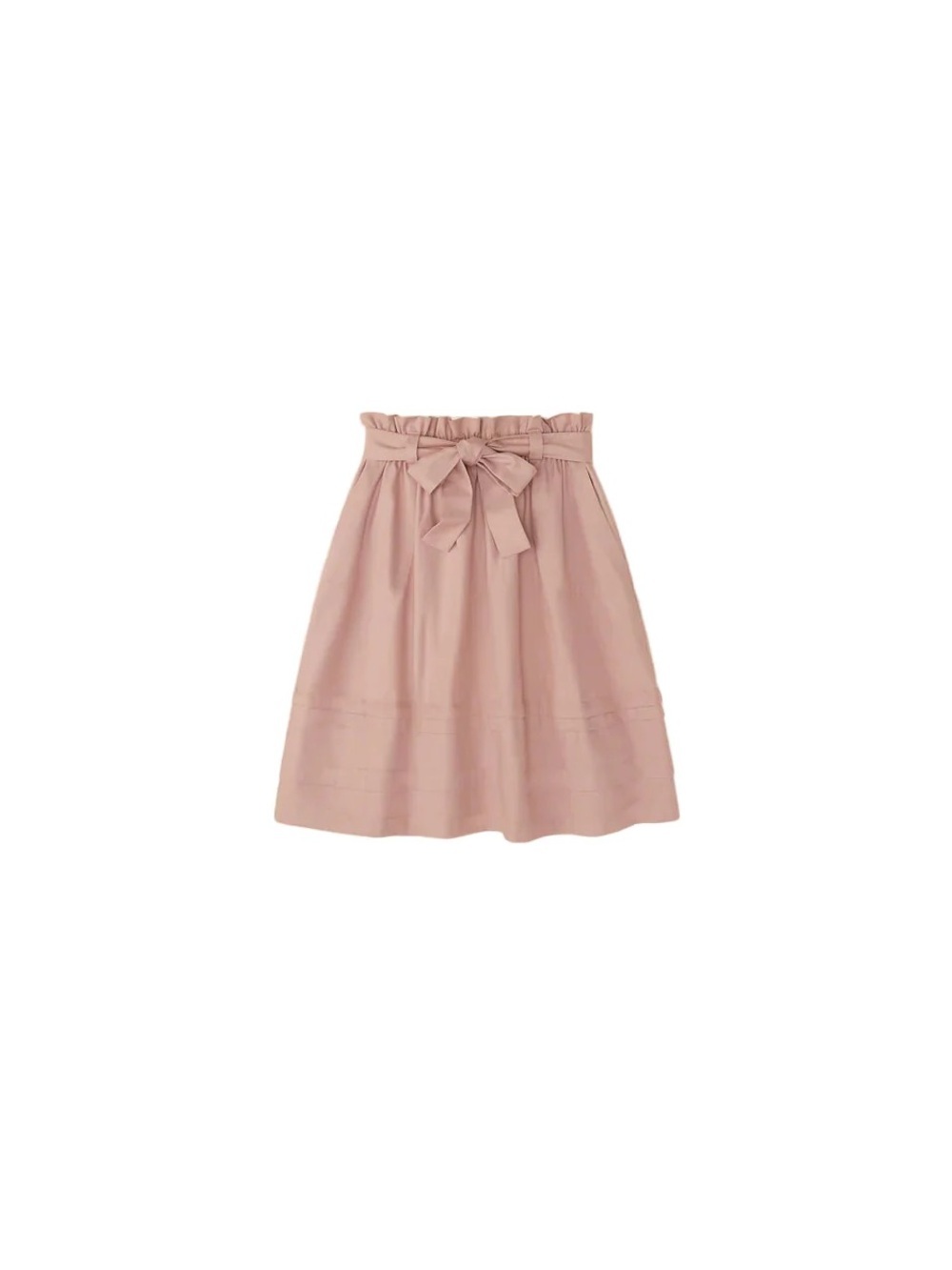 Girls' Pink Tie-Waist Casual Skirt